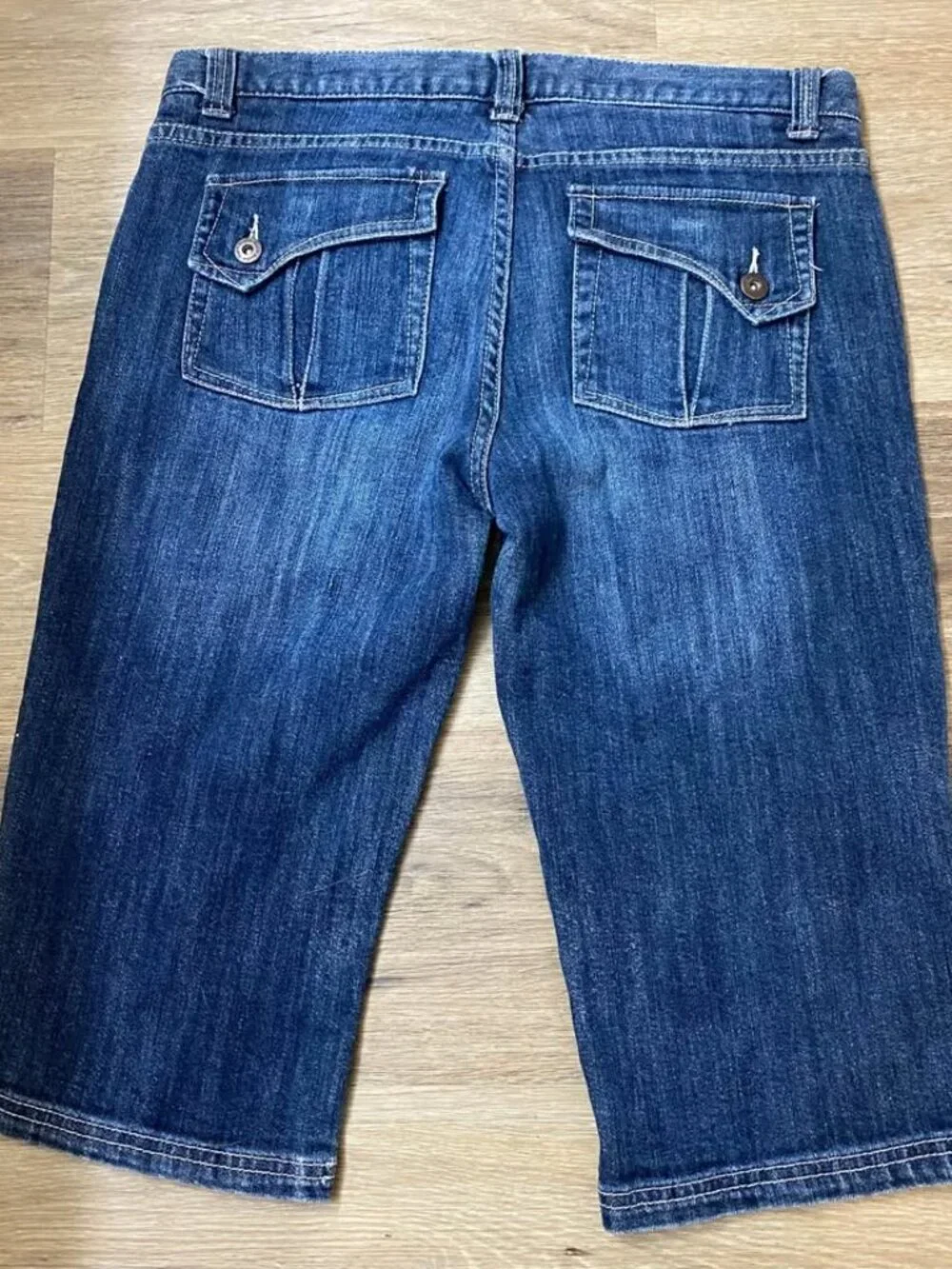 Vintage Anchor Blue Denim Bermuda Shorts / Jorts – Women's Size 13